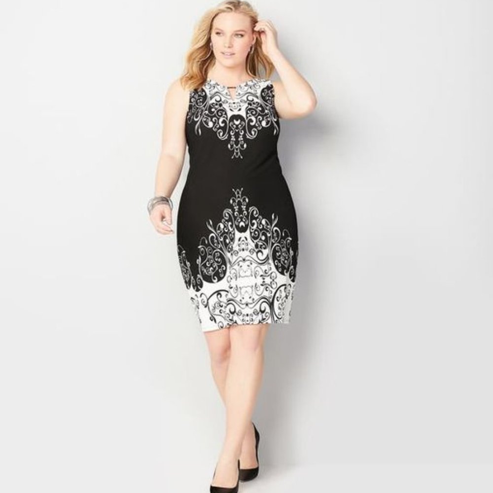 Black & White Sleeveless Dress Sz 18/20